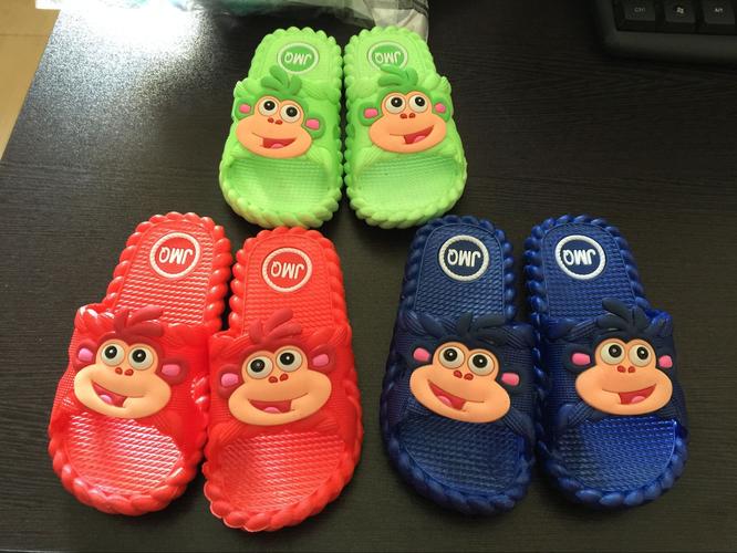 2016新品猴子童鞋 新款卡通动物 家居必备儿童塑胶pvc拖鞋批发
